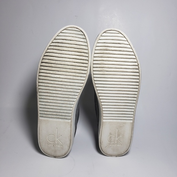 Calvin Klein Gray & Silver High Top Sneakers Sz 7 - Picture 6 of 6